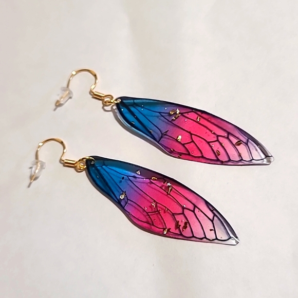 Hand Crafted Jewelry - Hand Crafted Dragonfly wing earrings